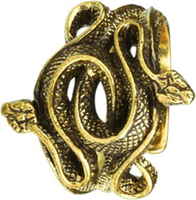 Immagine prodotto Star Piercing Anello placcato oro con due serpenti (Ottone)