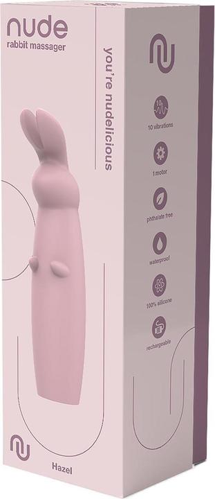 Actual product image Dream Toys Nude Rabbit Massager Rabbit Shaped Clitoral Vibrator Hazel
