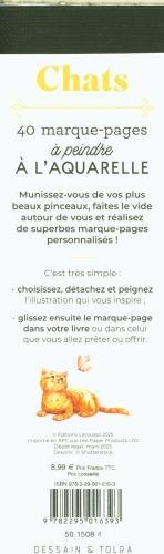 Actual product image Larousse pratique Chats : 40 marque-pages à peindre à l'aquarelle (French, Collectif, 2025)