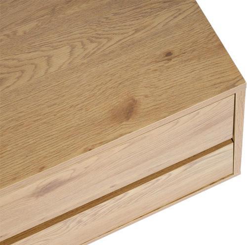 Actual product image Swisshandel24 TV rack HWC-J78, TV table lowboard chest of drawers, MDF 42x140x40cm oak look (42 x 140 x 40 cm)