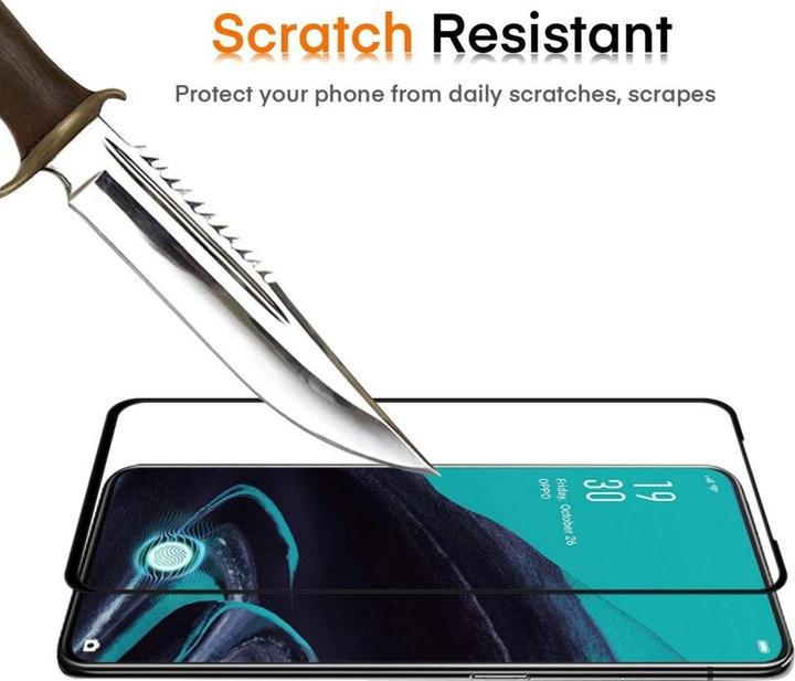 Actual product image Screenguard Oppo Reno2 Full Screen Protective Glass Film 2.5D 9H (1 Piece, Oppo Reno 2)
