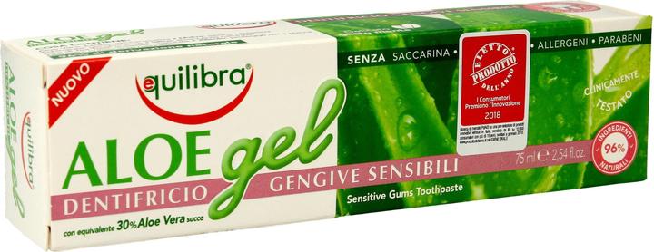 Equilibra Aloe Gel Sensitive Gums Toothpaste Paste Is Aloe Vera 75Ml Sensitive Teeth (75 ml)