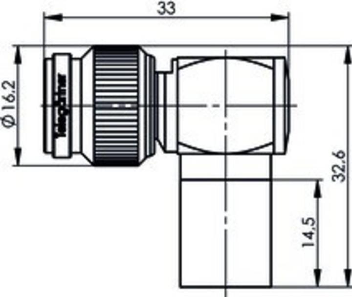 Image du produit Telegärtner J01010A0064 J01010A0064 Connecteur TNC mâle, coudé 50 Ω 1 (Prise antenne)