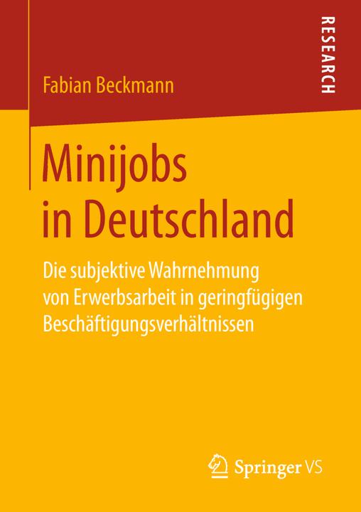 Produktbild Minijobs in Deutschland (Niederländisch, Fabian Beckmann, 2018)