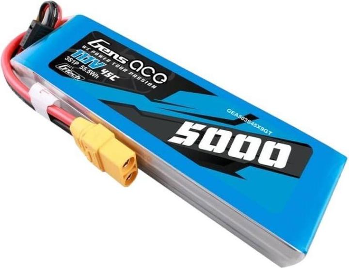 Produktbild Gens Ace G-Tech 5000mAh 11.1V 45C 3S1P lipo battery with XT90 Plug (11.10 V, 5000 mAh)