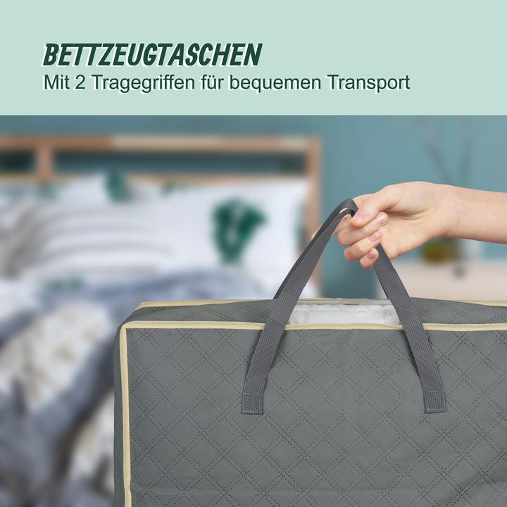 Produktbild Relaxdays 2x Bettdecken-Aufbewahrungstasche (60 x 44 x 25 cm)