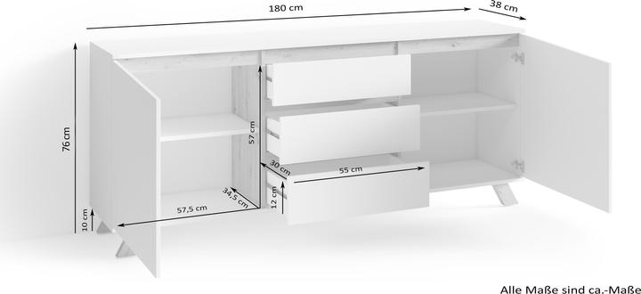 Immagine prodotto ByLiving Valentin (180 x 38 x 80 cm)