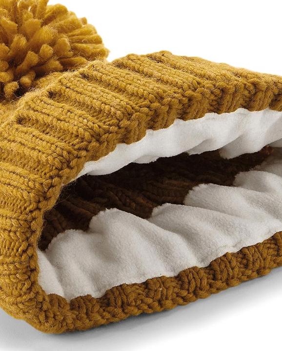 Produktbild Beechfield Unsiex Bommelmütze mit Zopfmuster Erwachsene (One Size)