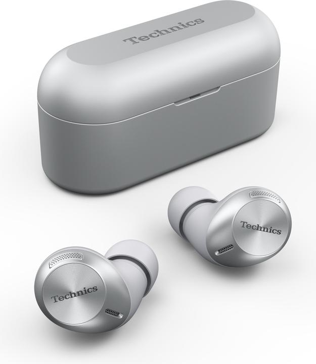Technics EAH-AZ40E-S Kopfhörer & Headset Kabellos im Ohr Calls/Music USB Typ-C Bluetooth Silber (25 h, Kabellos)