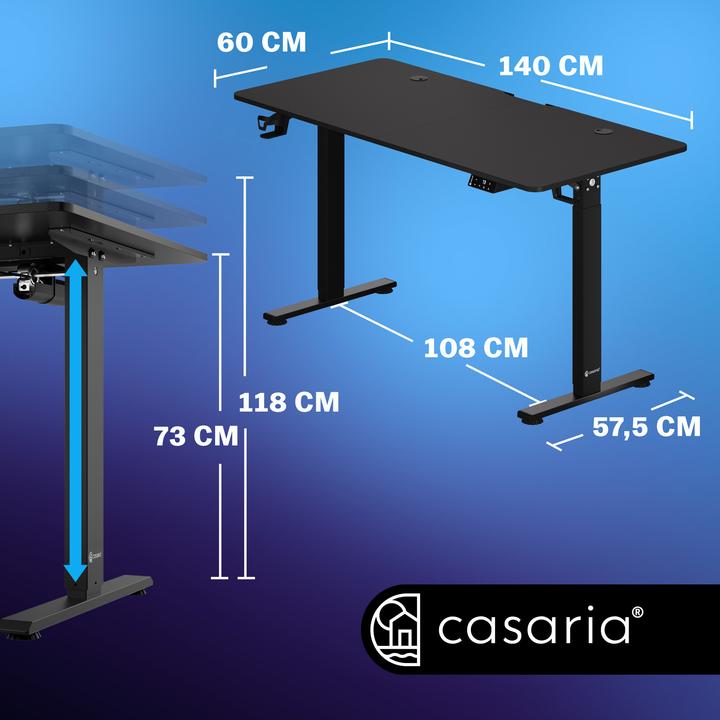 Image du produit Casaria Scrivania regolabile in altezza