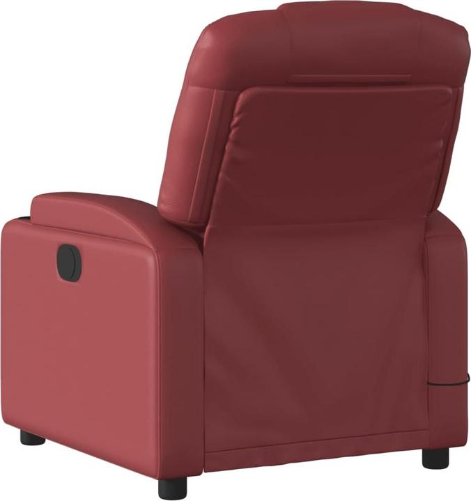 Actual product image VidaXL Massage chair wine red imitation leather,Colour: Wine red,Material