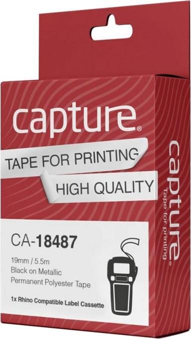 Produktbild Capture 19mm x 5.5m Black on Metallic