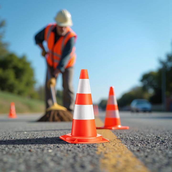 Actual product image Wiltec Traffic cone 50cm traffic cone road pylon warning cone PVC warning cone