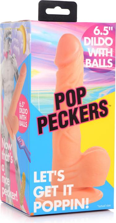 Image du produit Pop Peckers Poppin Dildo 16.5 cm - Beige