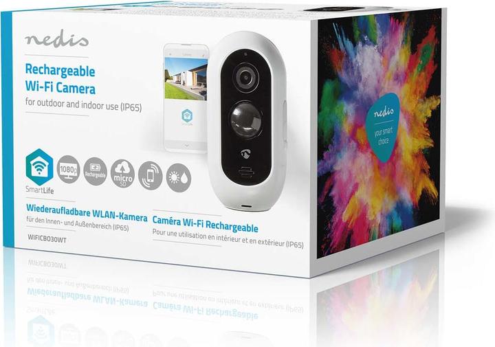 Produktbild Nedis SmartLife Aussenkamera Wi-Fi 1920x1080 IP65 Max. Batterie-Lebensdauer: 6 Monate Cloud Storage ( (1920 x 1080 Pixels)