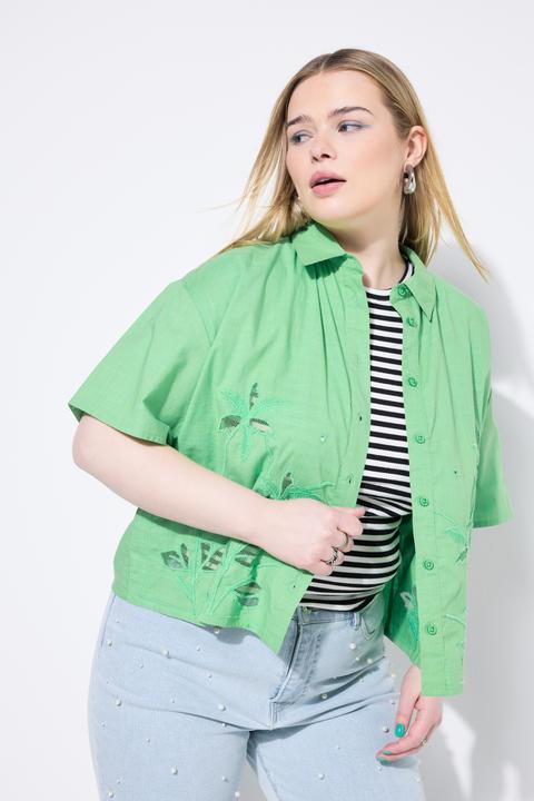Produktbild Studio Untold Hemdbluse, Boxy Shape, Palmen-Stickerei (46, 48)