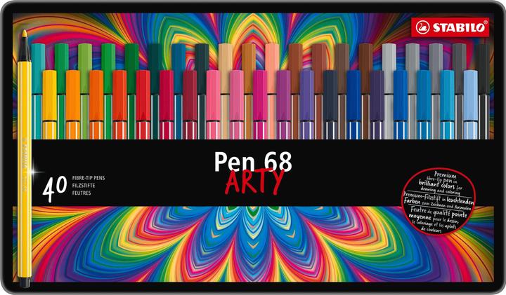 Actual product image STABILO Pen 68 Premium felt-tip pen (Multicoloured, 40 x)
