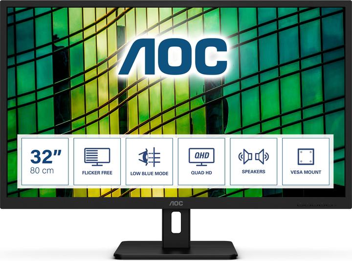 Produktbild AOC Q32E2N 80 cm 31,5 Zoll LCD-Monitor HDMI DisplayPort (2560 x 1440 Pixel, 31.50")