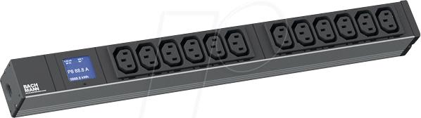 Image du produit Bachmann ALLNET 19zbh. Multiprise, 12xCalibre(C13)->Fiche(CEE7), mesure de puissance
