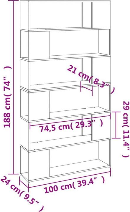 Image du produit VidaXL Delinda (100 x 24 x 188 cm)