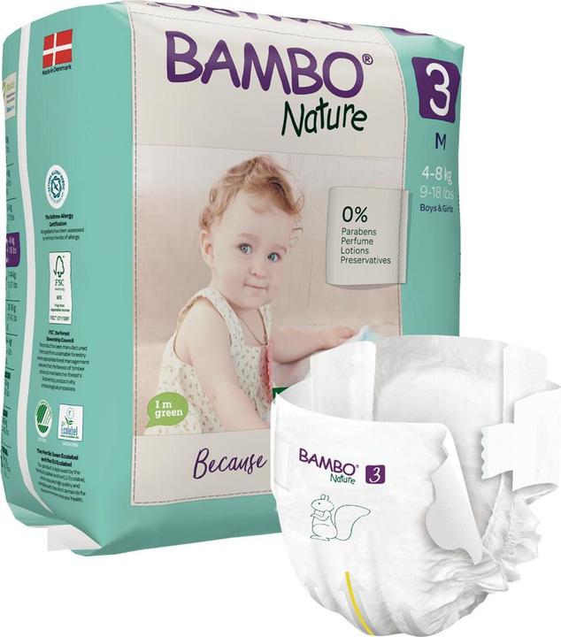 Produktbild Bambo Biowindeln Midi (Gr. 3, Tragepack, 28 Stück)