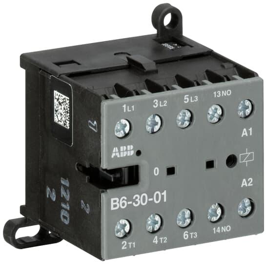 Image du produit ABB B6-30-01 Contacteur de puissance / bobine 24 V, 3 -pôles 3 contacts NO / 20 A