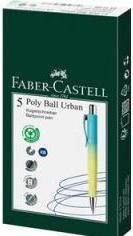 Faber-Castell Poly Ball Urban XB Kugelschreiber (5 Stück) Blau (Blau, 5 x)