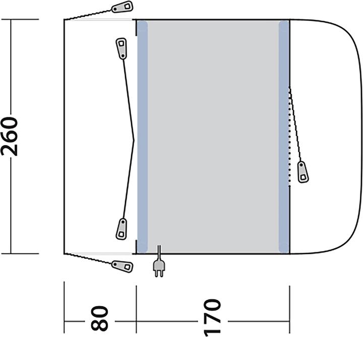 Actual product image Outwell Vorzelt Santa Monica Air, Fahrzeugtyp: Bus, Aufbauart (Awning, 15 kg)