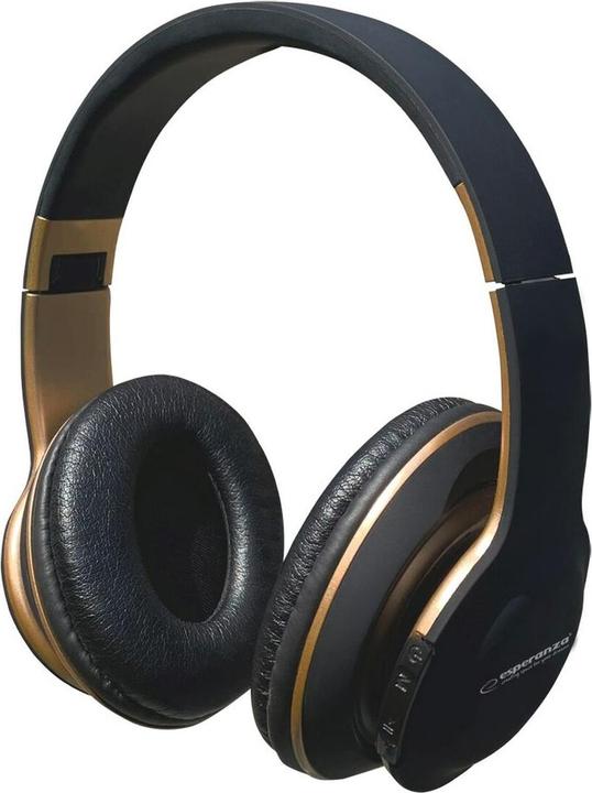 Produktbild Esperanza EH220 Bluetooth-Kopfhörer mit Kopfbügel, Schwarz (keine Geräuschunterdrückung, 7 h, Kabellos)