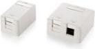 Produktbild equip Aufputzgehäuse für Keystone Jack (2-Ports) weiss