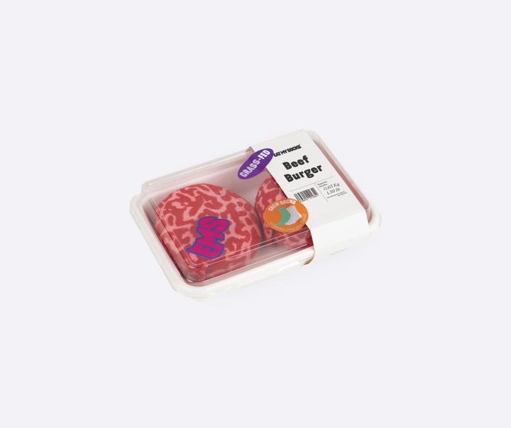 Eat My Socks Beef Burger, 2 Paar Socken (One Size)