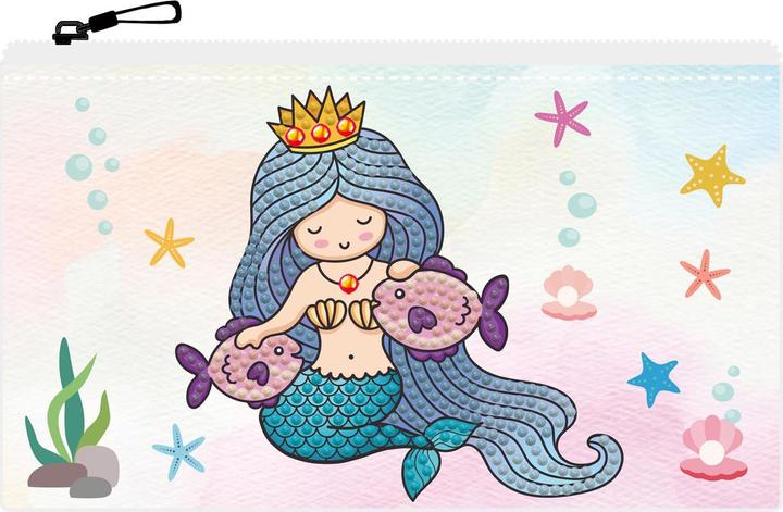 Actual product image Diamond Dotz DOTZIES® Original Diamond Painting Pencil Case "Mer Princess" 21.5 x 14 cm, DIY creative set with