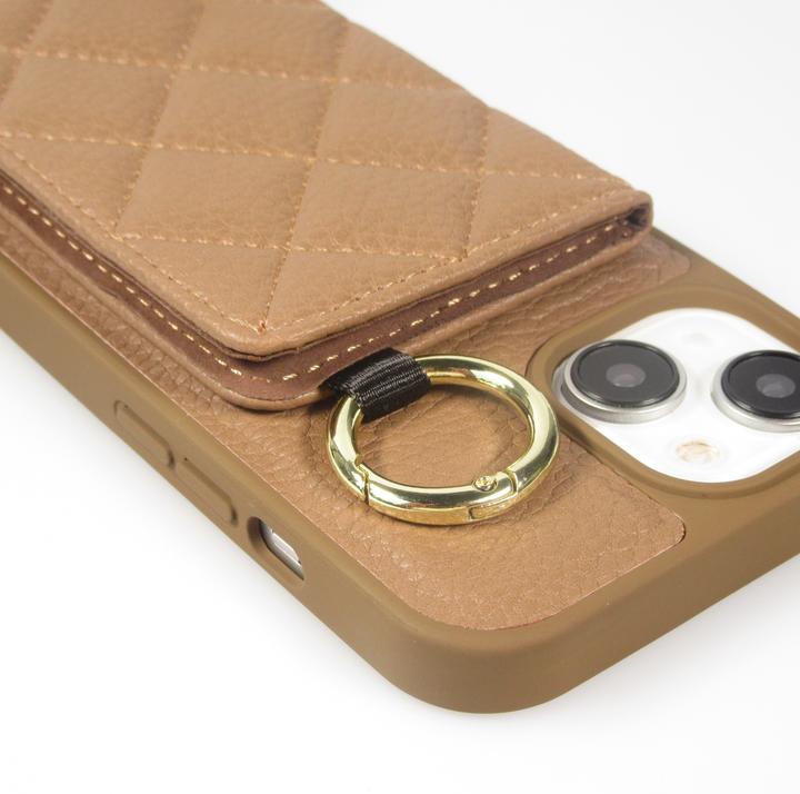 Image du produit PhoneLook Coque Cuir matelassé avec miroir et compartiment carte inclus grande lanière amovible (Apple iPhone 15)