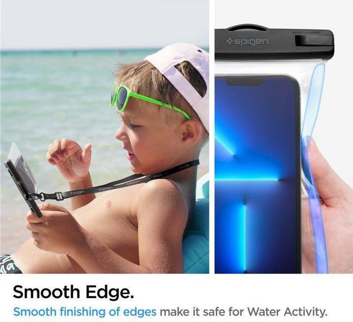 Image du produit Spigen A601 Etui étanche universel, Transparent (pack de 2) (Universel)