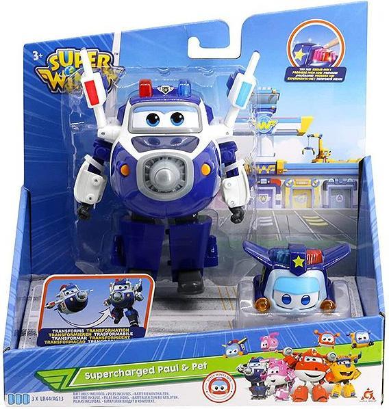 Produktbild Super Wings TRANSFORMING supercharged Paul+Super Pet Paul