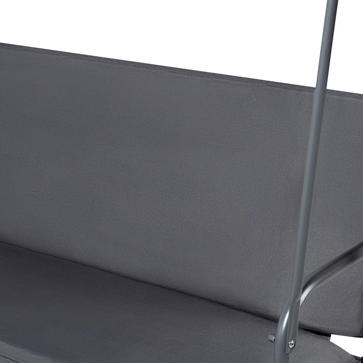 Actual product image Beliani Hollywood Swing Sun Canopy Dark Grey CHAPLIN