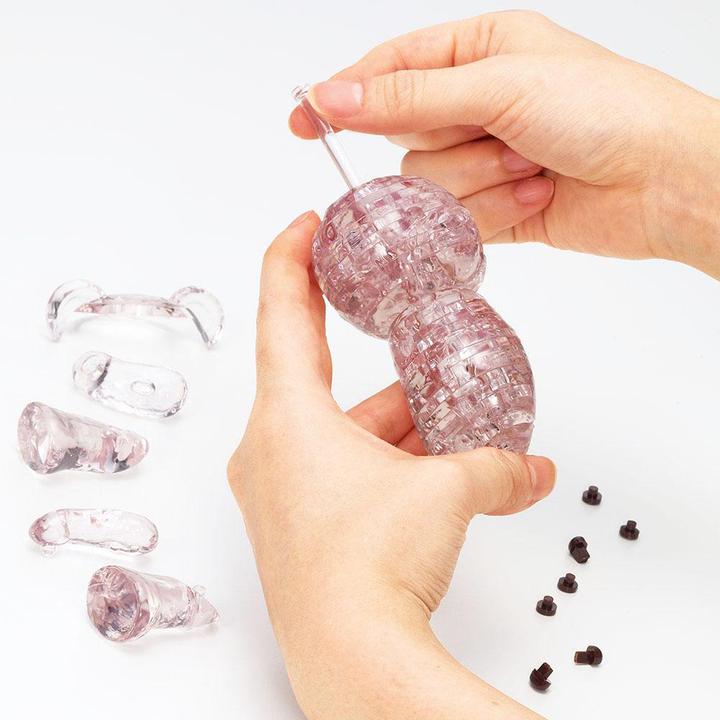 Produktbild HCM Kinzel HCM59192 - Crystal Puzzle: 3D Bär Lily - Rosa, 48 Teile, ab 14 Jahren (DE-Ausgabe) (48 Teile)