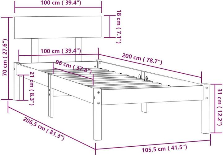 Produktbild VidaXL Dimitrios (100 x 200 cm)