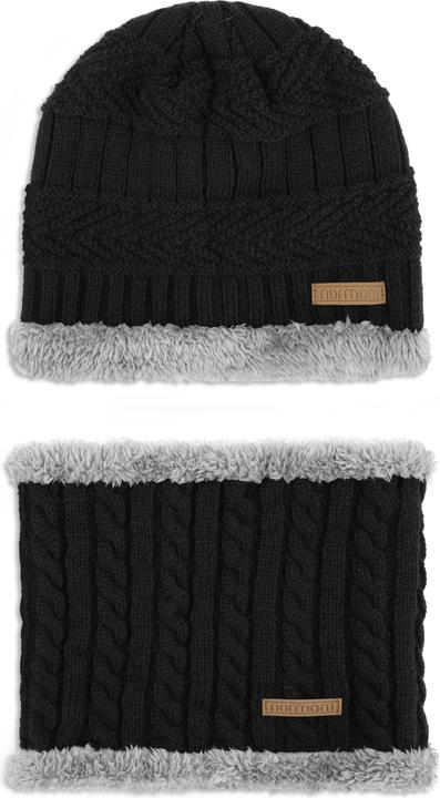 Actual product image Normani Kebili winter set with fur black/grey (One size)