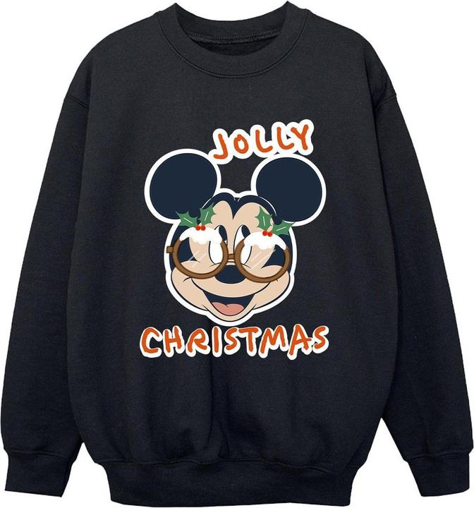 Disney Mickey Mouse Jolly Christmas Glasses Sweatshirt Jungen