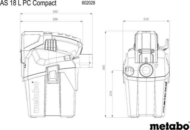 Produktbild Metabo AS 18 L PC Compact (Nass-Trockensauger)