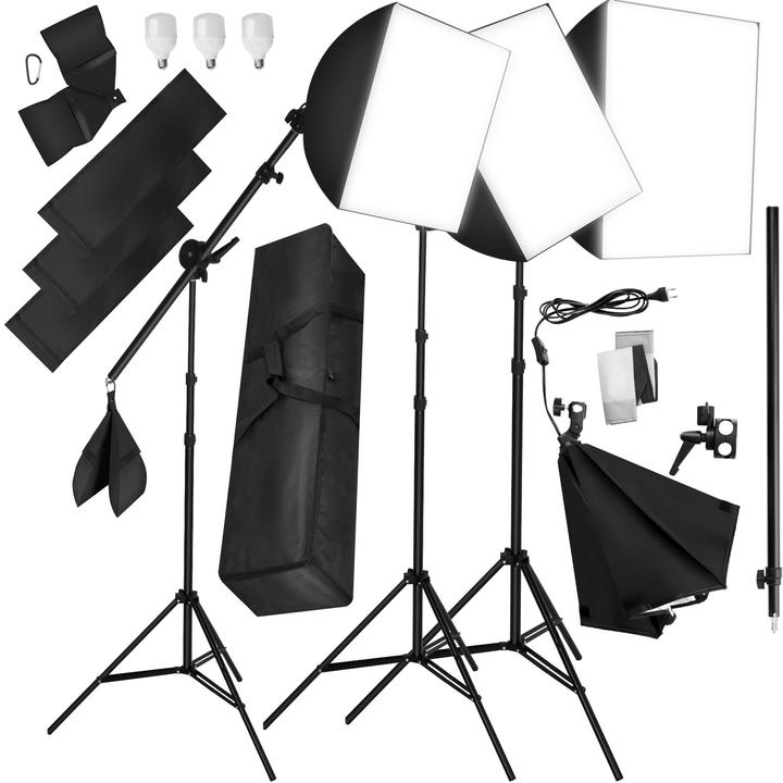Immagine prodotto tectake 3 luci da studio con softbox, treppiede e borsa (Luce studio)