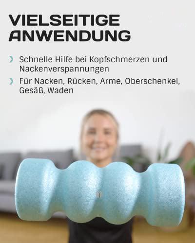 Produktbild Alopini Doppel-Faszienrolle mit 4 ergonomischen Wirkungsbereichen für Nacken, Rücken, Gesäss und Beine.