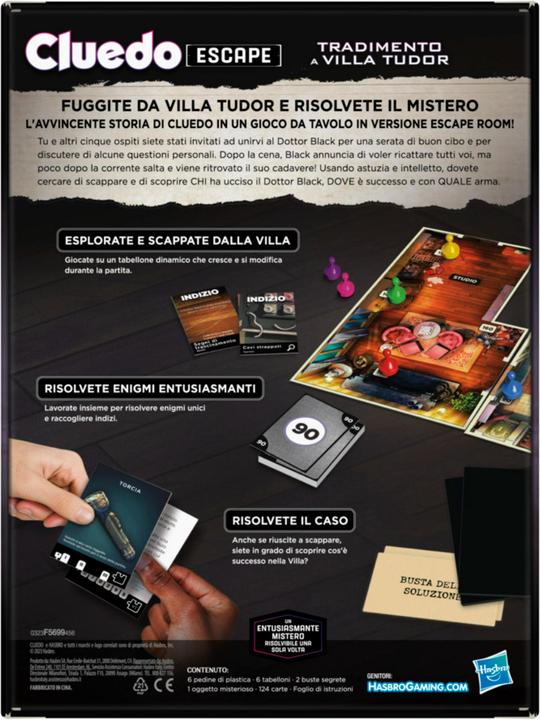 Produktbild Hasbro Cluedo Escapes Betrayal At Villa Tudor Refresh (Italienisch)