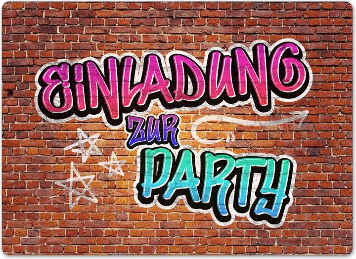 Image du produit Papierdrachen Geburtstags Einladungskarte Jugendlich Mädchen (12 pcs)
