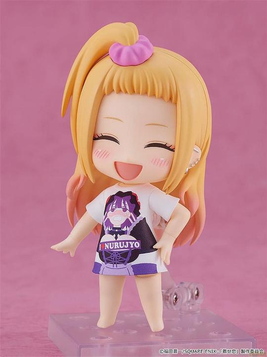 Actual product image Good Smile Company My Dress-Up Darling Nendoroid Action Figure Marin Kitagawa: Slippery Girls Full Graphic T-Shirt