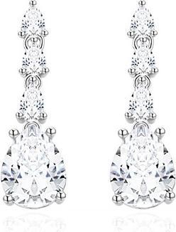 Agato - Unmissable silver earrings with zircons AGT-E161PW (Silber)