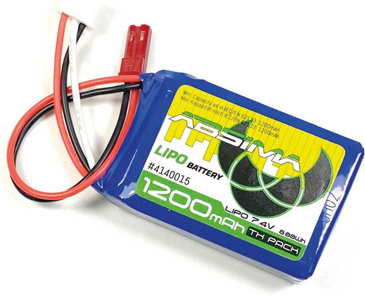 Absima TX LiPo 2S 7.4V 1200mAh SC (BEC-plug) (7.40 V, 1200 mAh)