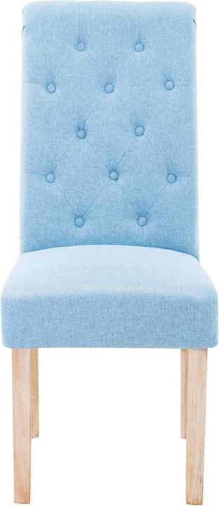 Actual product image Fromm & Starck Polsterstuhl 2er Set Holzbeine bis 180 kg Hochlehner Esszimmerstuhl himmelblau
