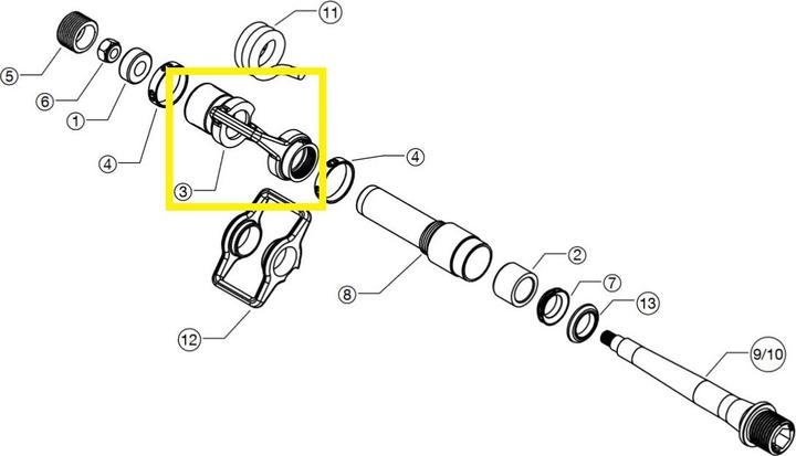 Produktbild Crankbrothers Pedal Body Pedalkörper, Eggbeater, Level 11, Ti